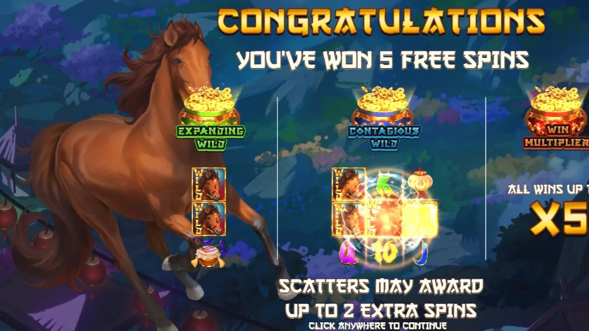 3 Wonders Luck of Stallion স্লট গেমের ইন্টারফেস